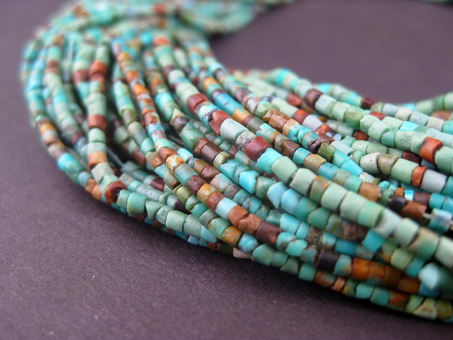 Dark Turquoise Tiny Heishi Beads (2mm) — The Bead Chest